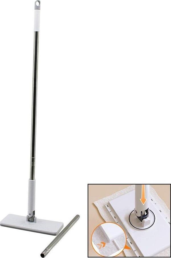OTOMATİK BEZ DEĞİŞTİREN MOP SAP ÇEK=BEZ BIRAK - SAP İT=BEZ TUT 360° BAŞLIK=9.5X25CM- SAP:115CM (2818) - Image 1