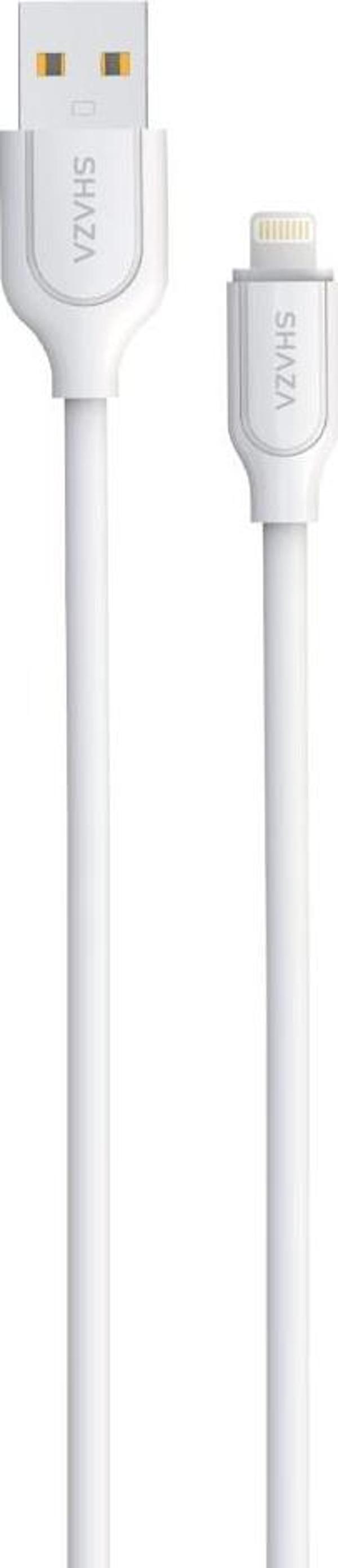 Shaza USB- Lightning 1M 2.4A Destekli Şarj ve Data Kablosu SG2003UL/WT - Image 1