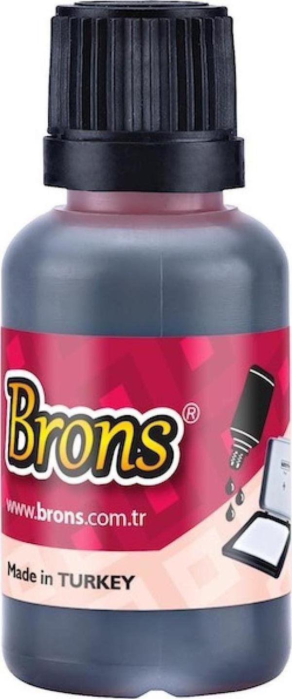 BRONS ISTAMPA MÜREKKEBİ 30cc KIRMIZI BR-316 - 12 Adet - Image 1