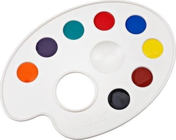 BRONS RESİM PALETİ PLASTİK BR-217 - 24 Adet - Image 1