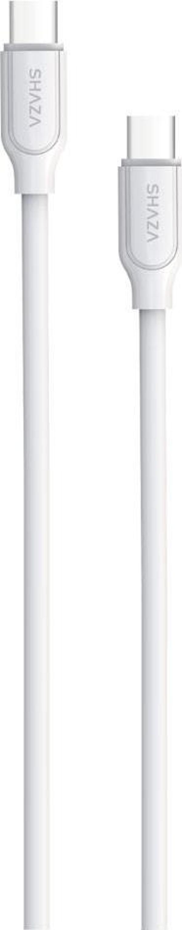 Shaza USB C- Type C 1M 60W Destekli Şarj ve Data Kablosu SG2001T/WT - Image 1