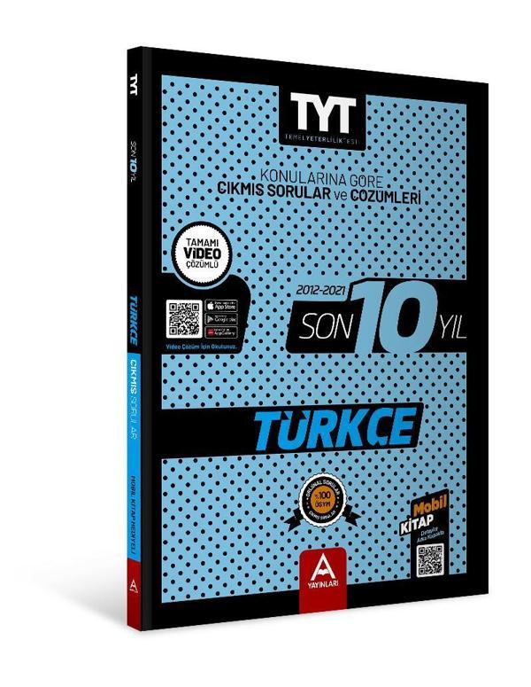 A Yayınları Tyt Türkçe Son 10 Yıl Soru Ve Çözümleri - A Yayınları - Image 1