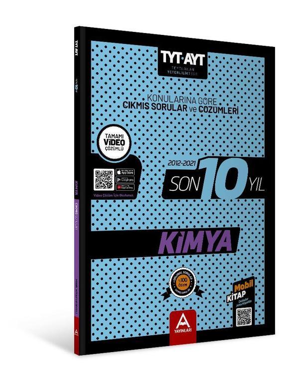 A Yayınları Tyt Ayt Kimya Son 10 Yıl Soru Ve Çözümleri - A Yayınları - Image 1