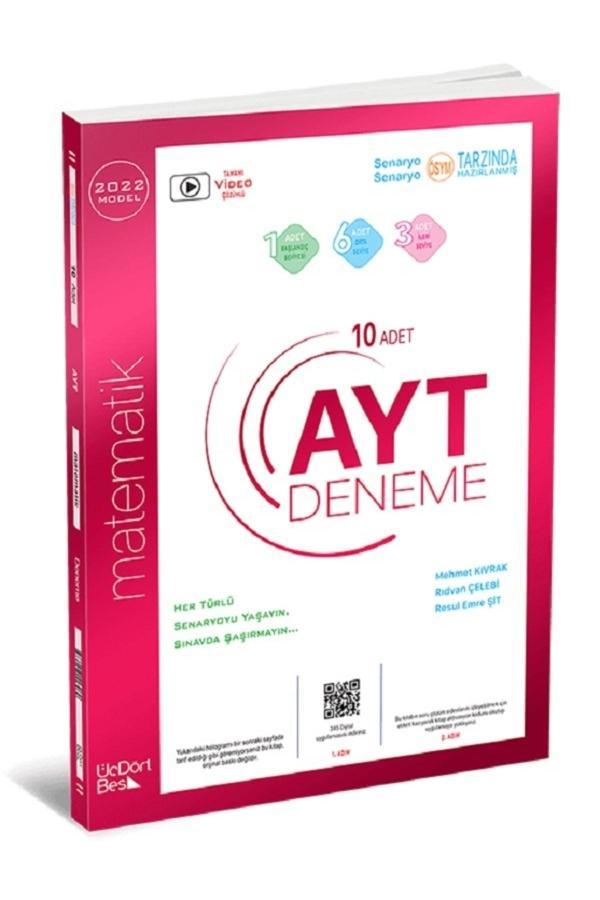Üçdörtbeş Yayınları Ayt Matematik 8'li Deneme 2025 - Üç Dört Beş Yayınları - Image 1