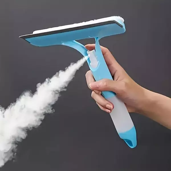 3-in-1 Çok Fonksiyonlu Cam Temizleme Aracı ile Sulama, Polipropilen (PP) Plastik, Banyo, Mutfak, Oturma Odası, Yatak Odası, Tuvalet için - Verimli Ayna ve Pencere Kazıyıcı - Image 1