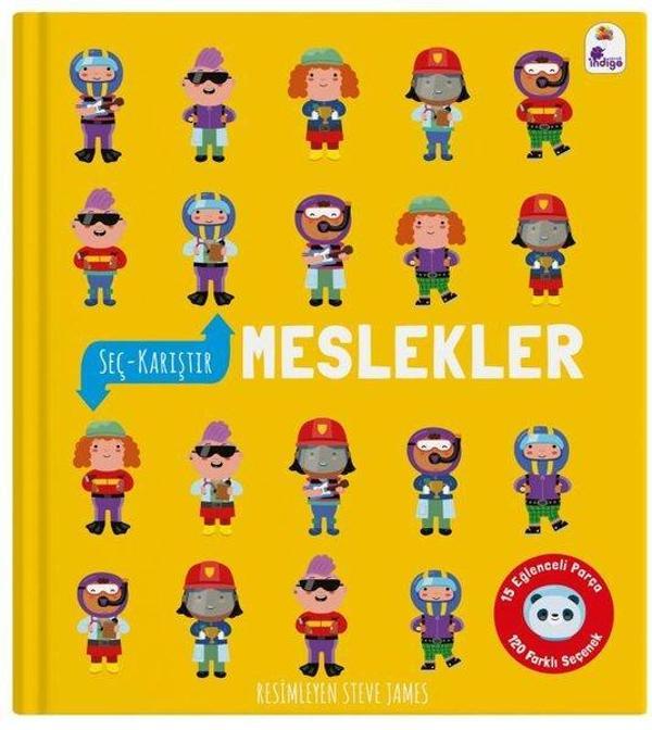 Meslekler - Seç - Karıştır - 15 Eğlenceli Parça - 120 Farklı Seçenek - İndigo Çocuk - Image 1