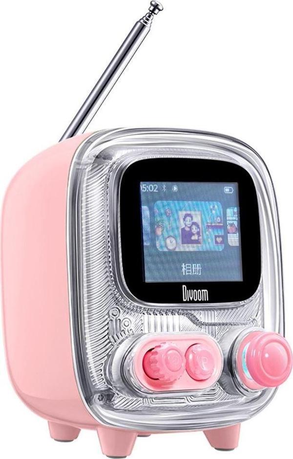 Divoom Tiivoo-2 FM Radyolu Mini Bluetooth Hoparlör, Kablosuz Piksel Ekranlı Retro Taşınabilir Ses Bo - Image 1