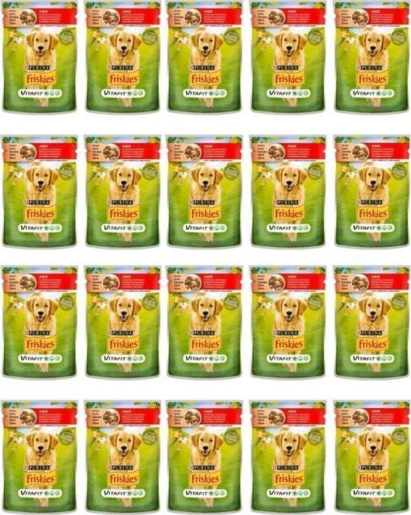 Friskies Sığır Etli Ve Patatesli Yaş Köpek Maması 100 gr*20 Adet - Image 1