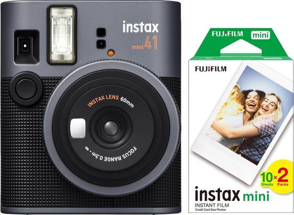 Instax Mini 41 Siyah Analog Şipşak Fotoğraf Makinesi ve 20'li Mini Film-FOTSI228-S2-20 - Image 1