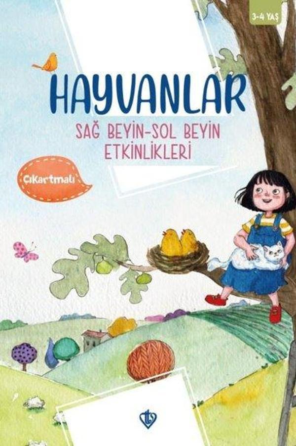 Hayvanlar - Sağ Beyin - Sol Beyin Etkinlikleri - Çıkartmalı - 3 - 4 Yaş - Türkiye Diyanet Vakfı Yayınları - Image 1