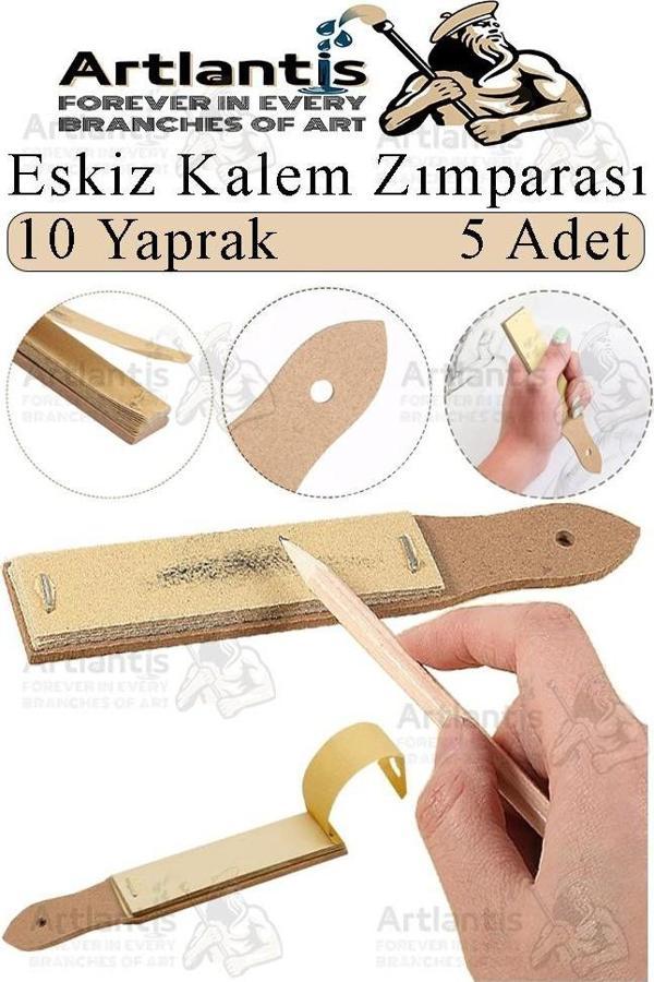 Kalem Zımparası 5 Adet Eskiz Zımpara Kağıdı Füzen Kömür Kalem Karakalem Kalemtraş Kömür Bileme İnce Dişli Çizim Zımpara - Image 1