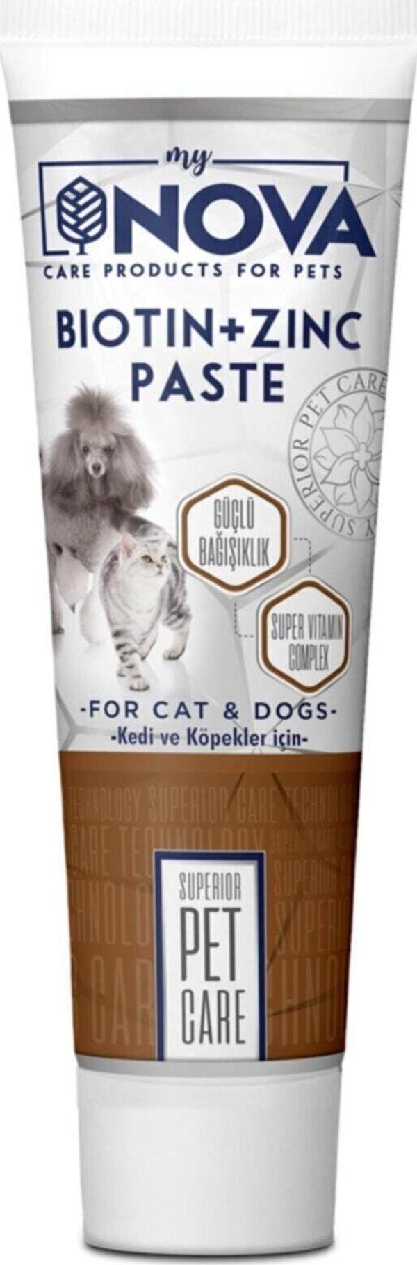 Nova Kedi Ve Köpekler Için Biotin Ve Zinc Paste 100Gr - Image 1