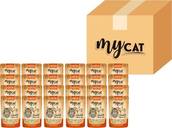 My Cat Mycat Tavuk Etli Pouch Yaş Mama 85Gr 24Lü 4016 - Image 1