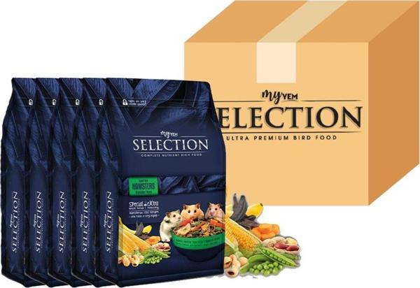 My Yem Selection Kuru Sebze Ve Meyveli Takviyeli Hamster Yemi 750Gr ( 5 Li Paket ) - Image 1