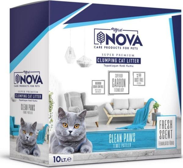 My Cat Mycat Nova Ferahlatıcı Koku ( Temiz Patiler) Premium Kedi Kumu10Lt - Image 1