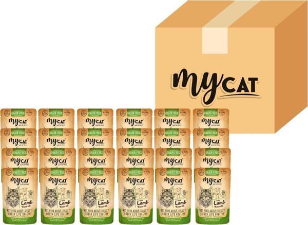 My Cat Mycat Kuzu Etli Pouch Yaş Mama 85Gr 24Lü 4054 - Image 1