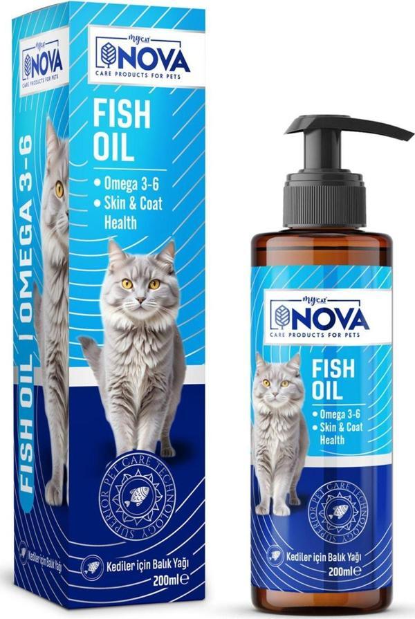 Nova Premium Kediler İçin Balık Yağı Omega 3-6 200Ml - Image 1