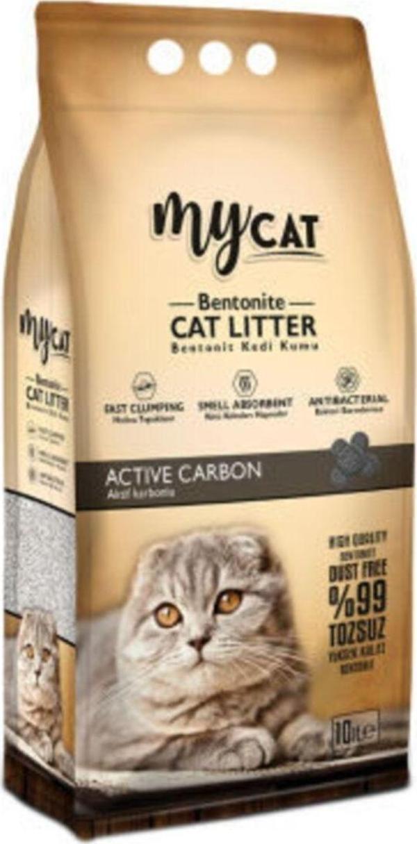 My Cat Mycat (10 Lt) Bentonit Kedi Kumu Aktif Carbon (İnce Tane) - Image 1