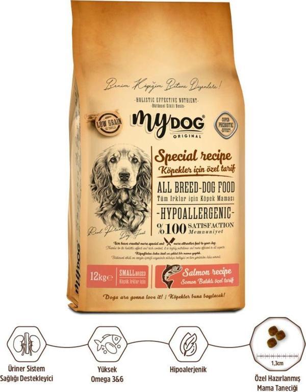 Mydog Orıgınal Az Tahıllı Somon Balıklı Küçük Irklar Için Köpek Maması 12Kg - Image 1