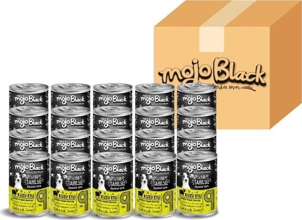 Mojo Black No :9 Tahılsız 400Gr Kuzu Etli Yetişkin Köpek Konservesi 24'Lü - Image 1