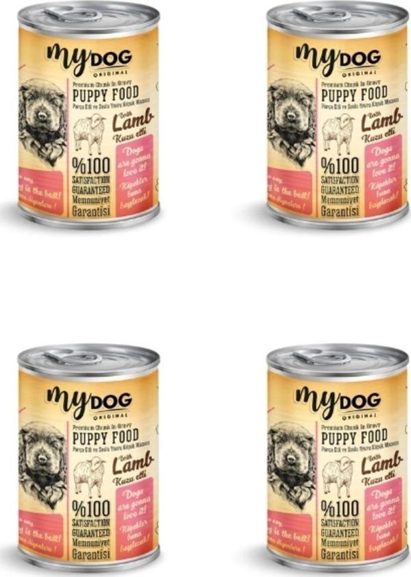 Mydog Kuzu Parça Etli Yavru Köpek Konserversi (400Gr)(4Adet) - Image 1