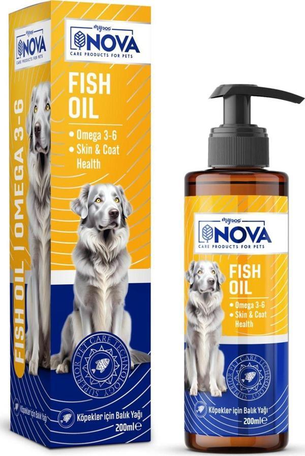 Nova Premium Köpekler İçin Balık Yağı Omega 3-6 200Ml - Image 1