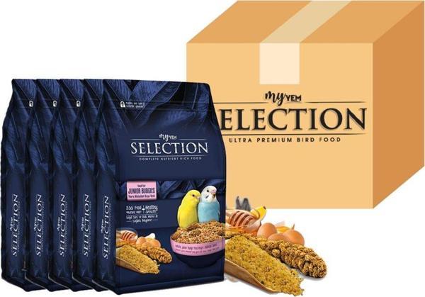 My Yem Selection Darı Topları Ve Ballı Mama Takviyeli Junior Yavru Muhabbet Yemi 1Kg ( 5 Li Paket ) - Image 1