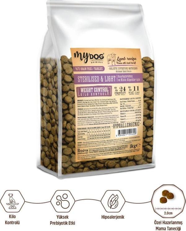 Mydog Original Az Tahıllı Kuzu Etli Diyet & Kısır Köpek Maması 1Kg - Image 1