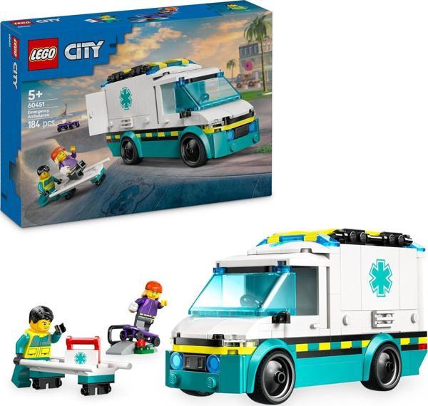 Lego City Acil Yardım Ambulansı 60451 - Model Araç Seven 5 Yaş Üzeri Çocuklar Için Yaratıcı Oyuncak  - Image 1