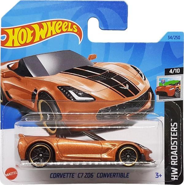 Hot Wheels - Corvette C7 Z06 Convertible - Hw Roadsters 4/10 - Hkk10 - Short Card - Gm - Copper Meta - Image 1