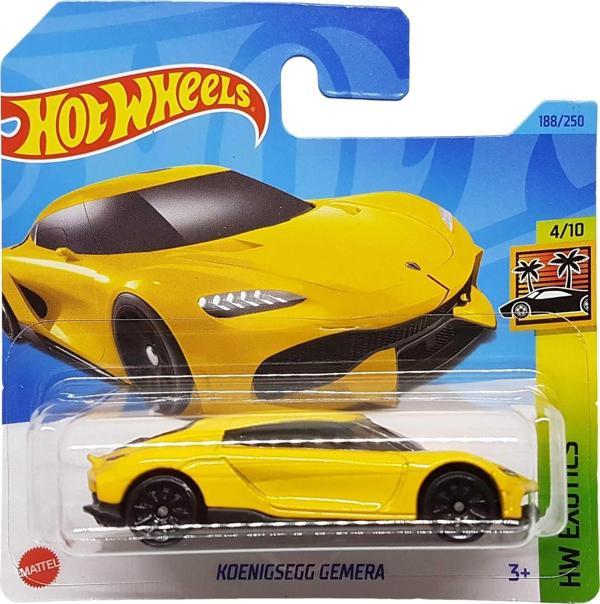 Hot Wheels - Koenigsegg Gemera - Hw Exotics 4/10 - Hkh95 - Short Card - Supersportwagen - Sarı - Mat - Image 1