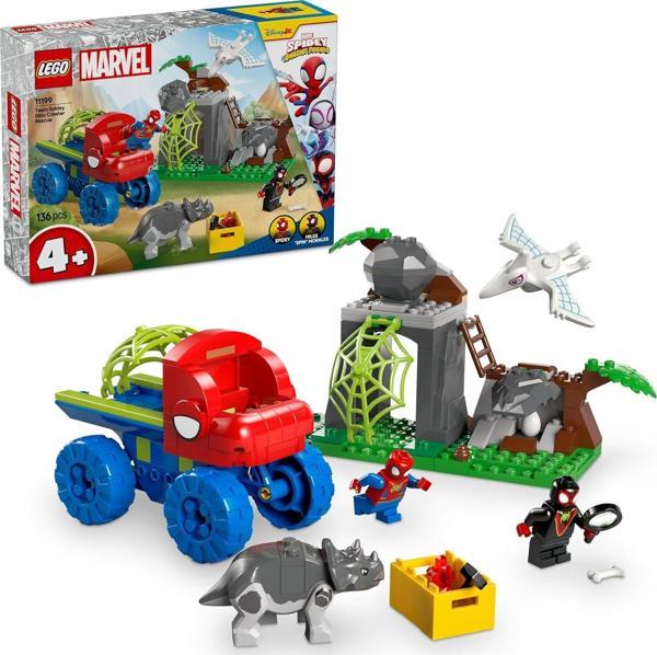 Lego Marvel Spidey Ve İnanılmaz Arkadaşları Spidey Ekibi Dinozor Kamyonlu Kurtarma 11199-4 Yaş Ve Üz - Image 1