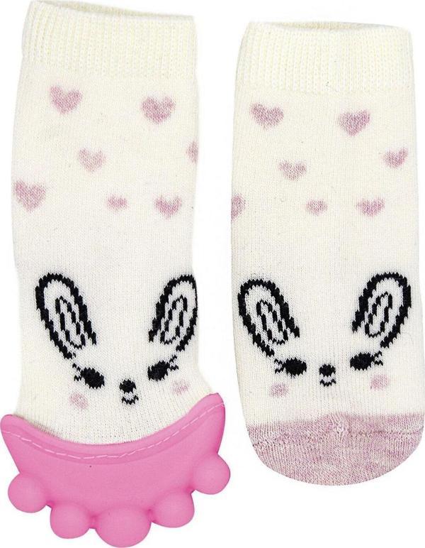 Babyjem Diş Kaşıyıcılı Havlu Bebek Kız Çorap 06/12ay Pembe - Image 1