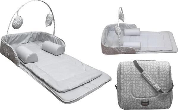 Babyjem Oyuncaklı Taşınabilir Portatif Yatak-Gri Kare - Image 1