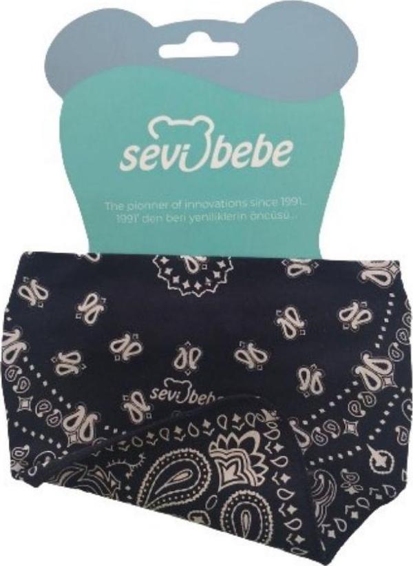 Sevi Bebe Fular Önlük Siyah Desenli  - Image 1
