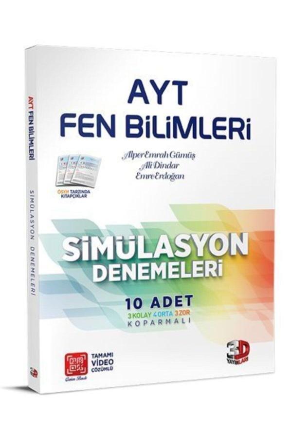 3D AYT FEN BİLİMLERİ SİMÜLASYON DENEMELE - 3D YAYINLARI - 3D Yayınları - Image 1