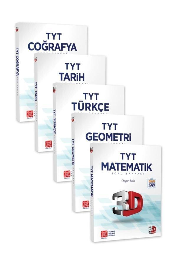 3D Tyt Sözel Soru Bankası Seti Matematik Geometri Türkçe Tarih Coğrafya - Image 1