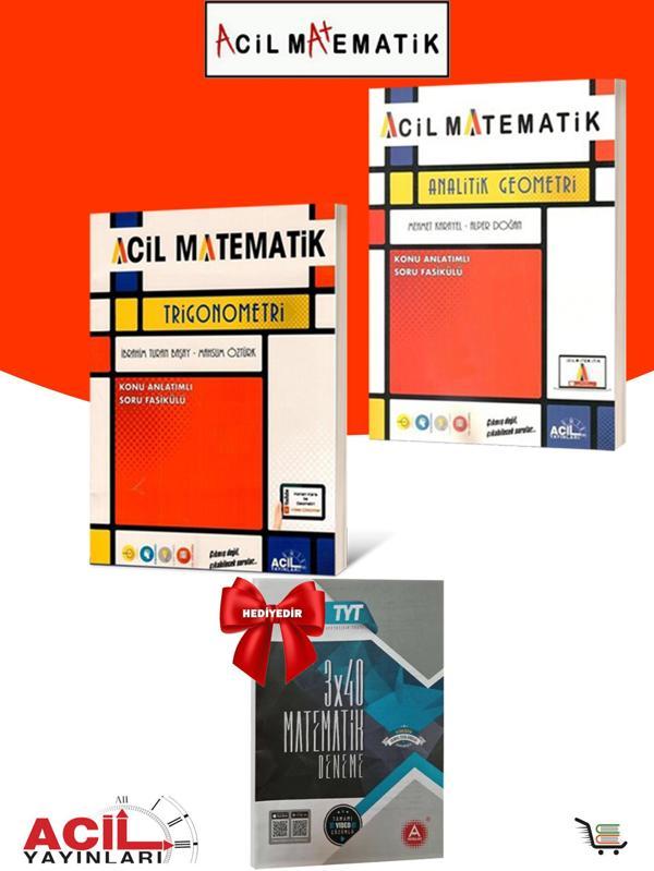 Acil Yayınları Matematik Fasikül Trigometri-Analitik Geometri Çıkmış Sorular Hediyeli 3 Kaynak - Acil Yayınları - Image 1