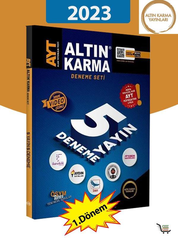 AKD 2023 AYT 1.Dönem 5 Farklı Yayın 5 Farklı Deneme Sınavı Video Çözümlü - Altın Karma Yayınları - Image 1