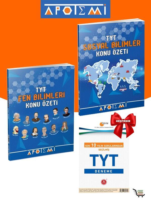  Tyt Fen Bilimleri, Tyt Sosyal Bilimler Konu Özetleri + Deneme Hediye - 2023 - Apotemi Yayınları - Image 1