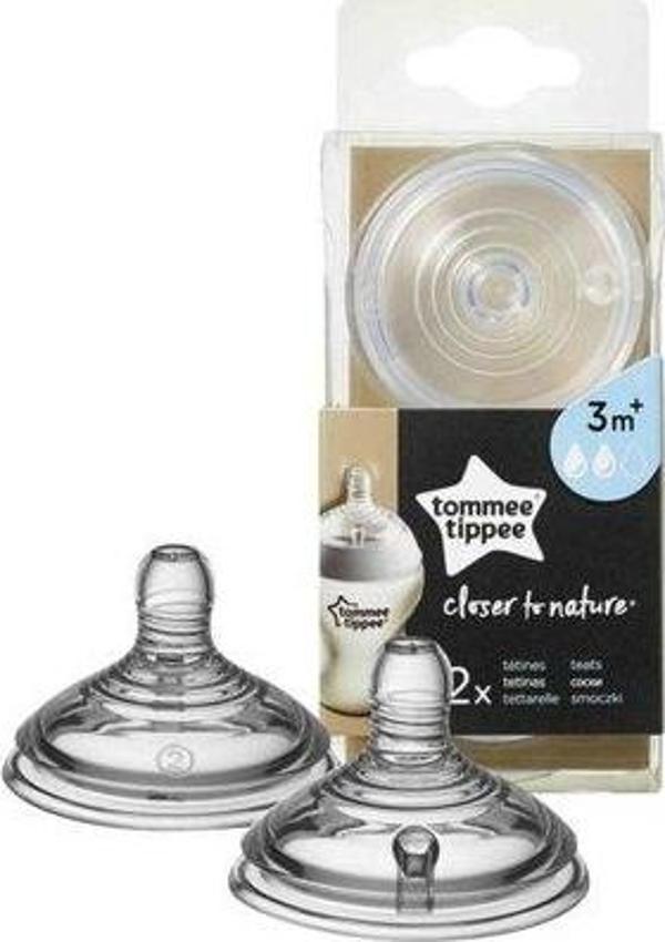 Tommee Tippee Closer to Nature Biberon Emzik 2 Adet - Orta Akış - Image 1