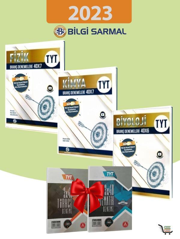 Bilgi Sarmal TYT Fizik-Kimya-Biyoloji Branş Deneme ve Türkçe-Matematik Çıkmış Sorular Denemesi Hediye - Bilgi Sarmal Yayınları - Image 1