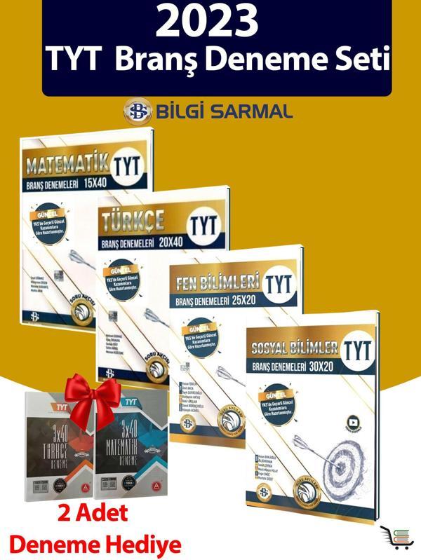 Bilgi Sarmal TYT Matematik-Türkçe-Fen-Sosyal Branş Deneme ve Türkçe-Matematik Çıkmış Sorular Denemesi Hediye - Bilgi Sarmal Yayınları - Image 1