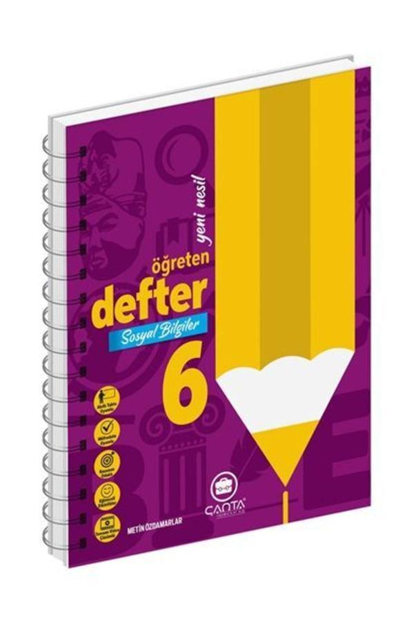 6.Sınıf Defter Sosyal Bilgiler Okula Yardımcı Öğreten Def - Çanta Yayınları - Image 1