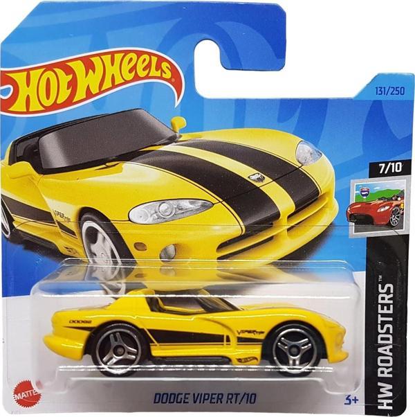 Hot Wheels - Dodge Viper Rt/10 - Hw Roadsters 7/10 - Hkh43 - Short Card - Sarı - Mattel 2023 - Image 1