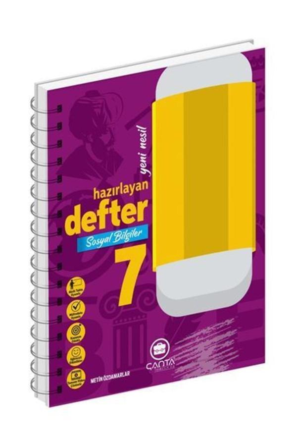 7.Sınıf Defter Sosyal Bilgiler Okula Yardımcı Hazırlayan - Çanta Yayınları - Image 1