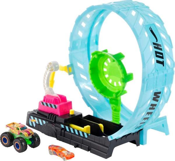 Hot Wheels Monster Trucks Karanlıkta Parlayan Çemberde Yarış Seti, 4 Yaş Ve Üzeri, Hbn02 - Image 1