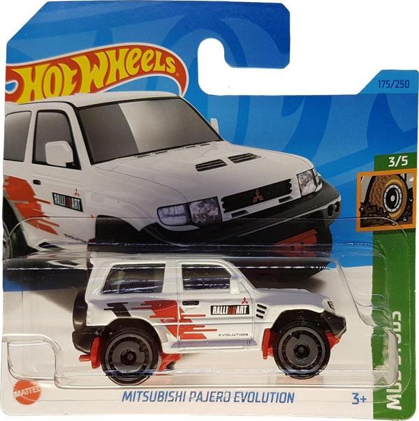 Hot Wheels - Mitsubishi Bajero Evolution - Mud Studs 3/5 - Hkk36 - Short Card - Beyaz - Rally Art -  - Image 1