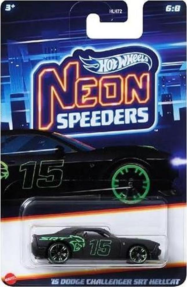 Hot Wheels Neon Yarışçılar Hlh72-15 Dodge Challenger Srt Hellcat Hrw80 - Image 1