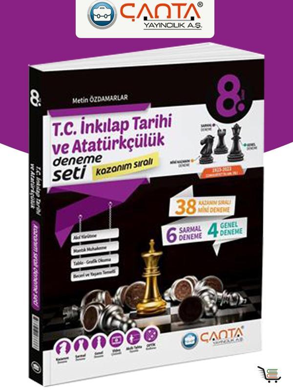 Çanta 8. Sınıf Mini T.C. İnkılap Tarihi ve Atatürkçülük Kazanım Sıralı Deneme Seti - Çanta Yayınları - Image 1